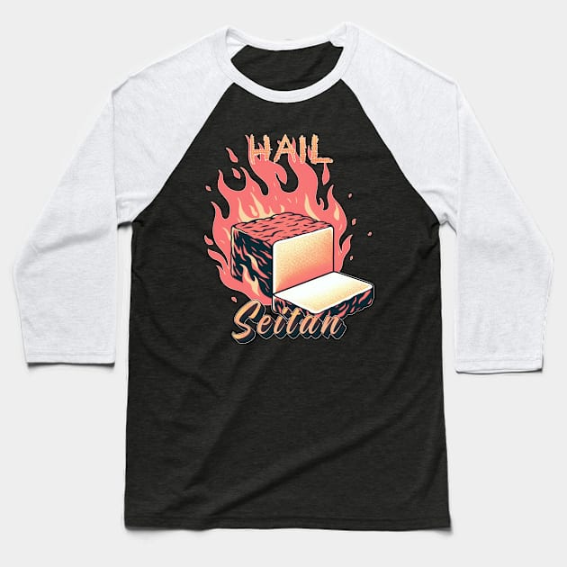 HAIL SEITAN 4 Baseball T-Shirt by AizaBreathe